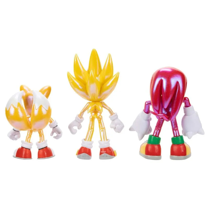 Sonic The Hedgehog 4" Ultimate Team Up 3-Pack Figures Set - Ginga Toys