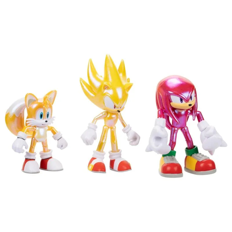 Sonic The Hedgehog 4" Ultimate Team Up 3-Pack Figures Set - Ginga Toys