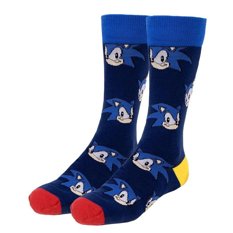 Sonic the Hedgehog Adult Socks Pack 3 Pieces Gift Box - Cerda - Ginga Toys