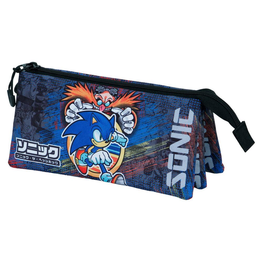 Sonic The Hedgehog Checkpoint triple pencil case - Karactermania - Ginga Toys