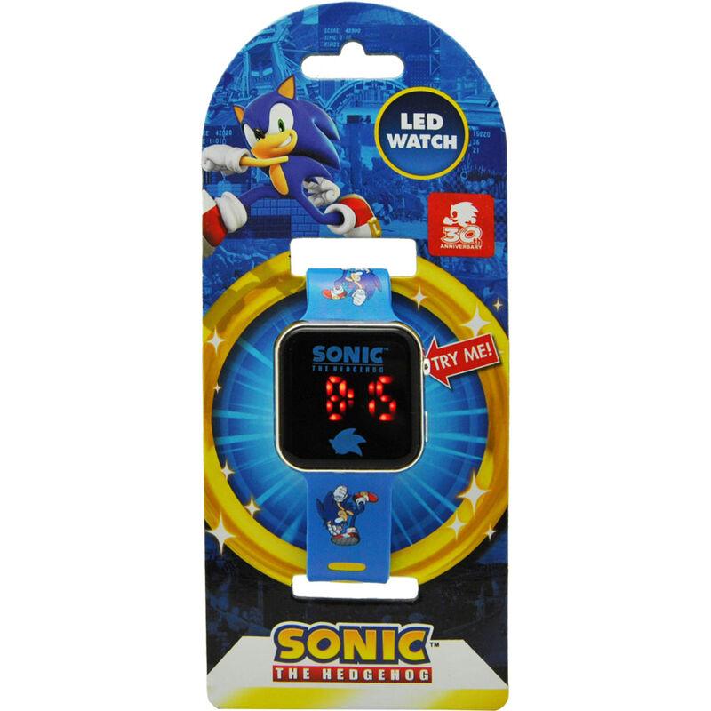 Sonic The Hedgehog Children Kids Blue Led Digital Watch - Kids Licensing - Ginga Toys