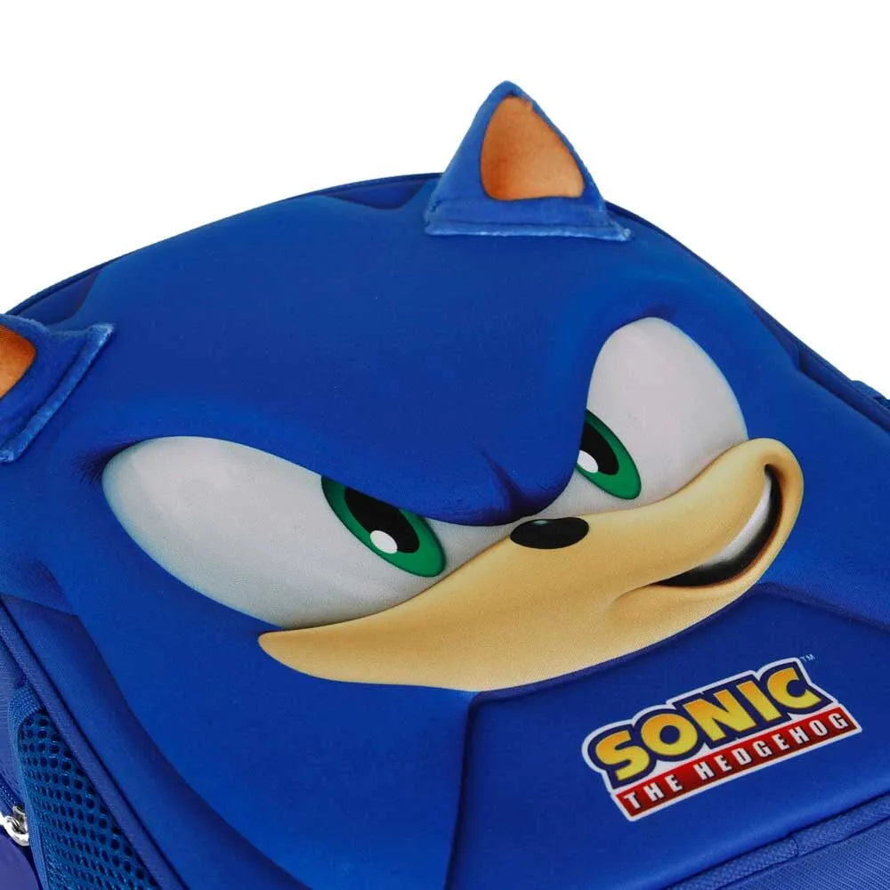 Sonic the Hedgehog Face 3D backpack 31cm - Ginga Toys