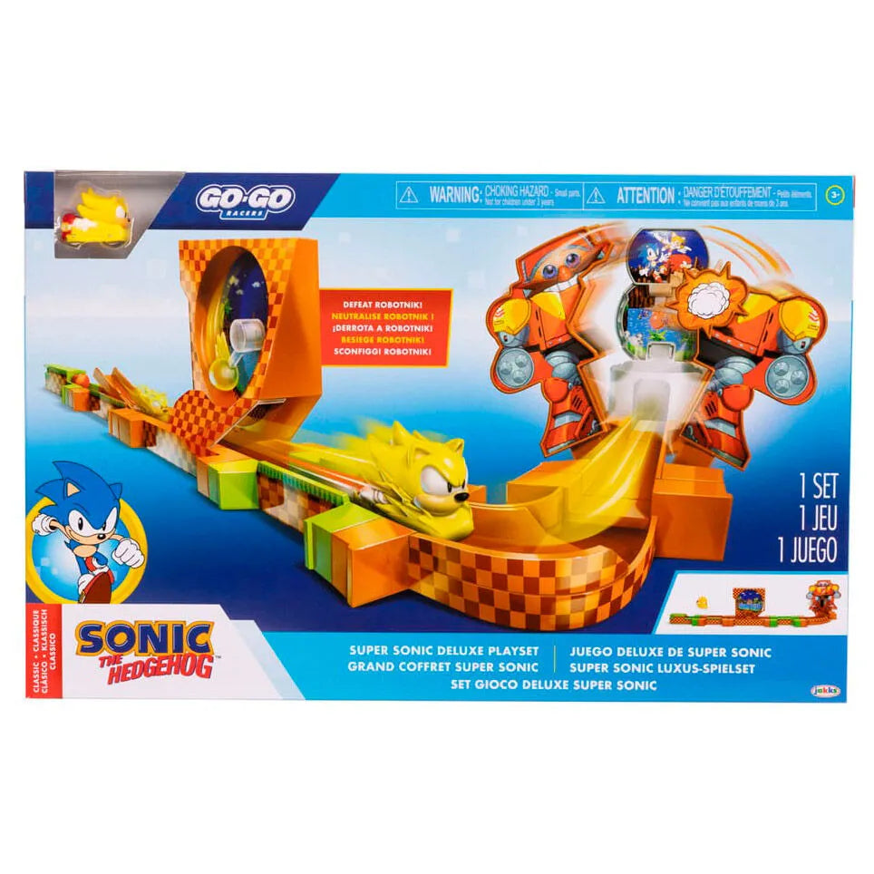 Sonic The Hedgehog Go-Go Racers Super Sonic Deluxe Playset - Ginga Toys