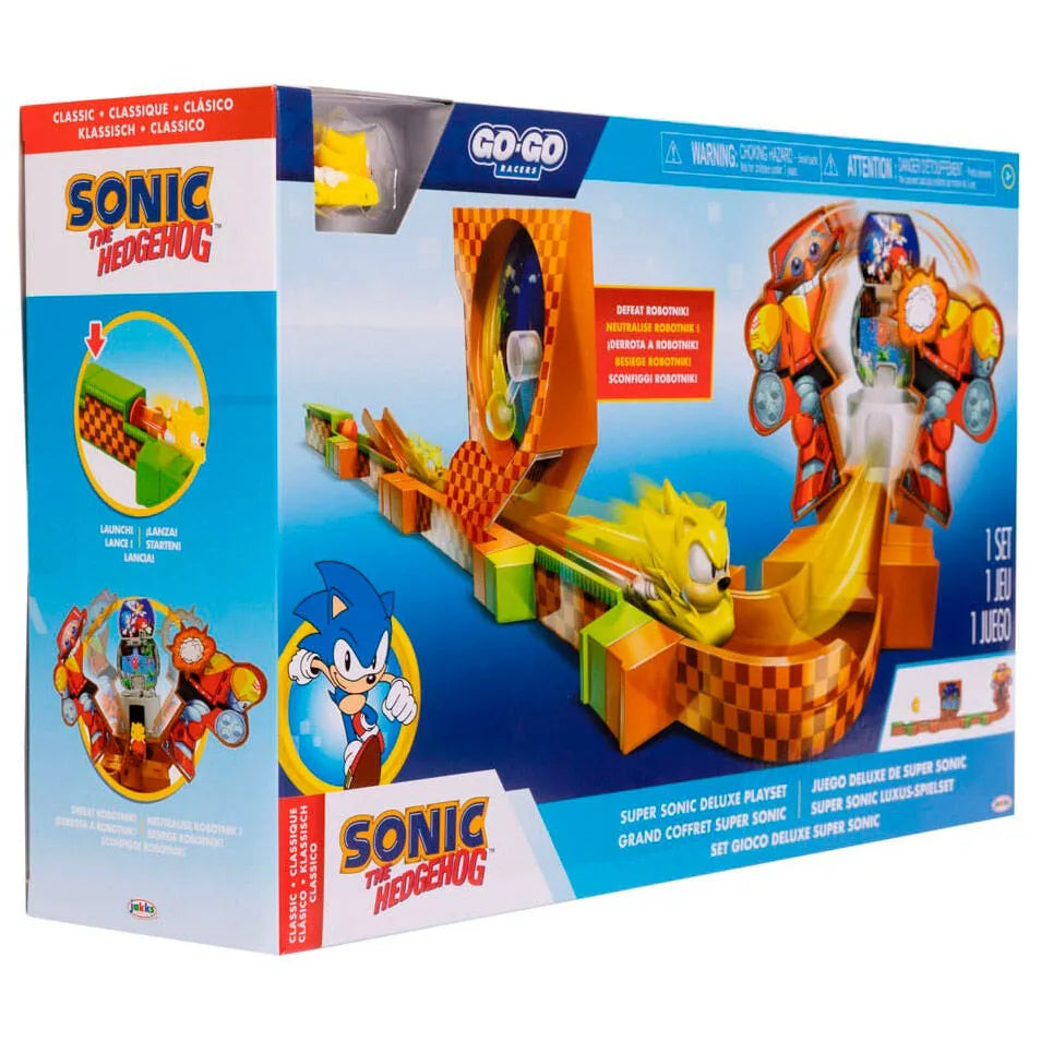 Sonic The Hedgehog Go-Go Racers Super Sonic Deluxe Playset - Ginga Toys