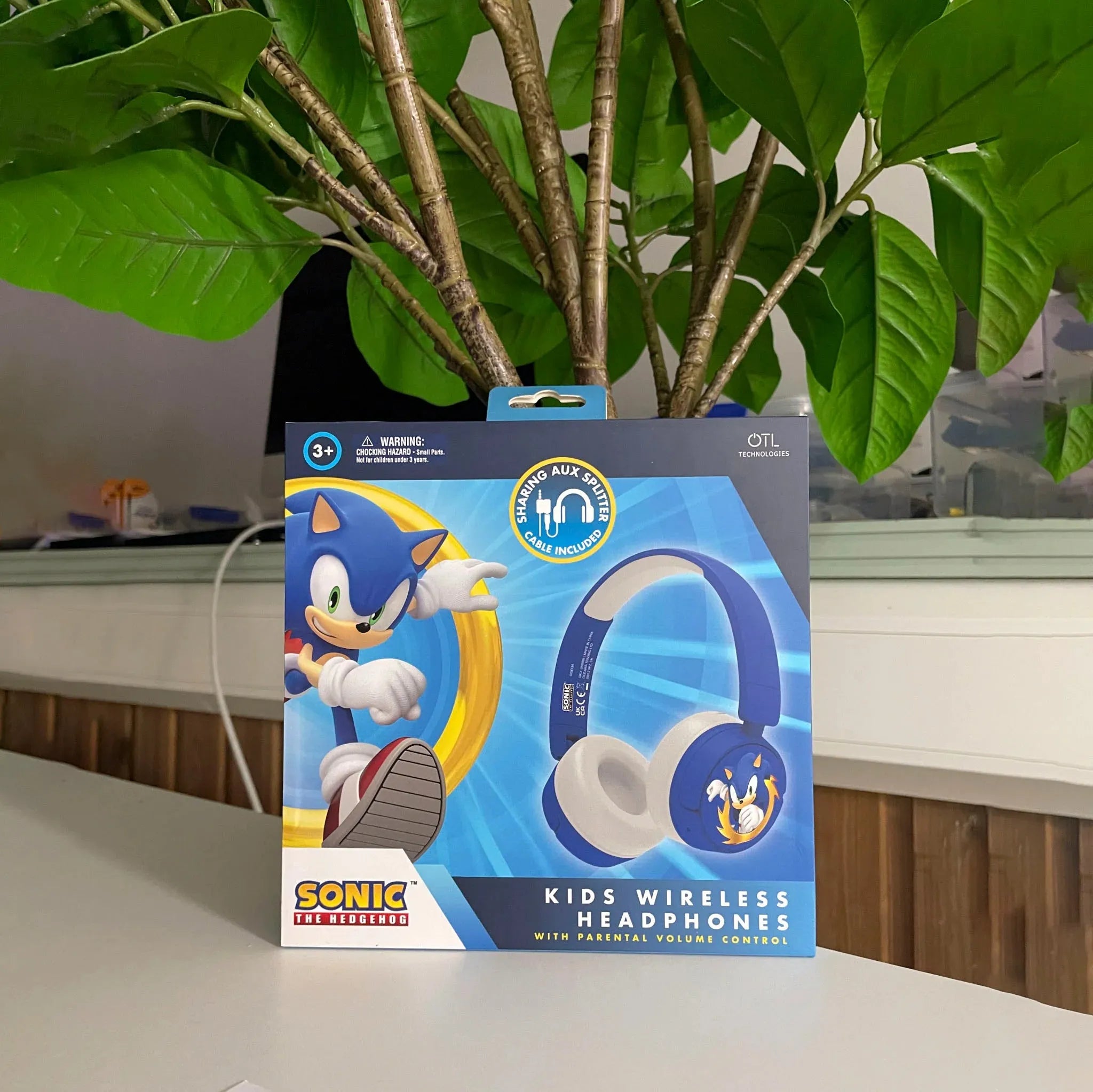 Sonic the Hedgehog Kids Wireless Headphones - Blue - Ginga Toys