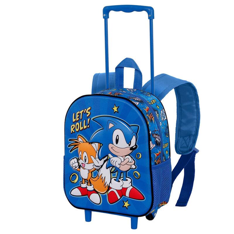 Sonic The Hedgehog Lets Roll Kids 3D School trolley 34cm - Karactermania - Ginga Toys