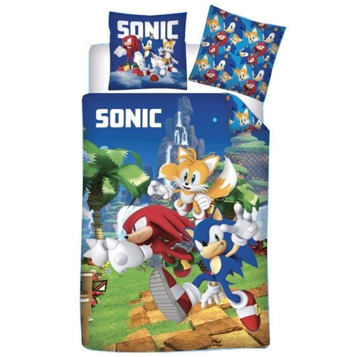 Sonic The Hedgehog microfiber duvet cover bed and Pillow Cover Set - Sega - Ginga Toys