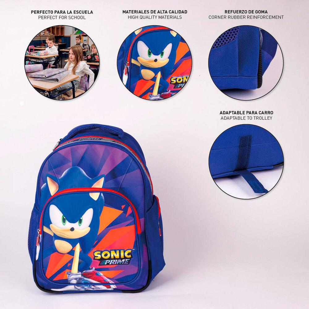 Sonic the Hedgehog Prime School Medium Backpack 42cm - Cerda - Ginga Toys