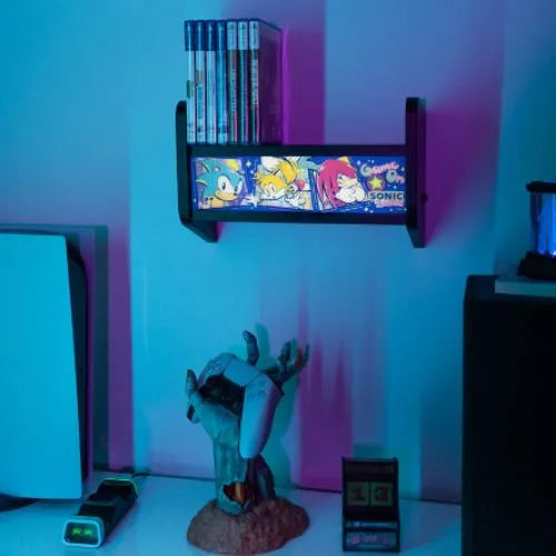 Sonic The Hedgehog Shelf With Arcade Lamp - Ginga Toys