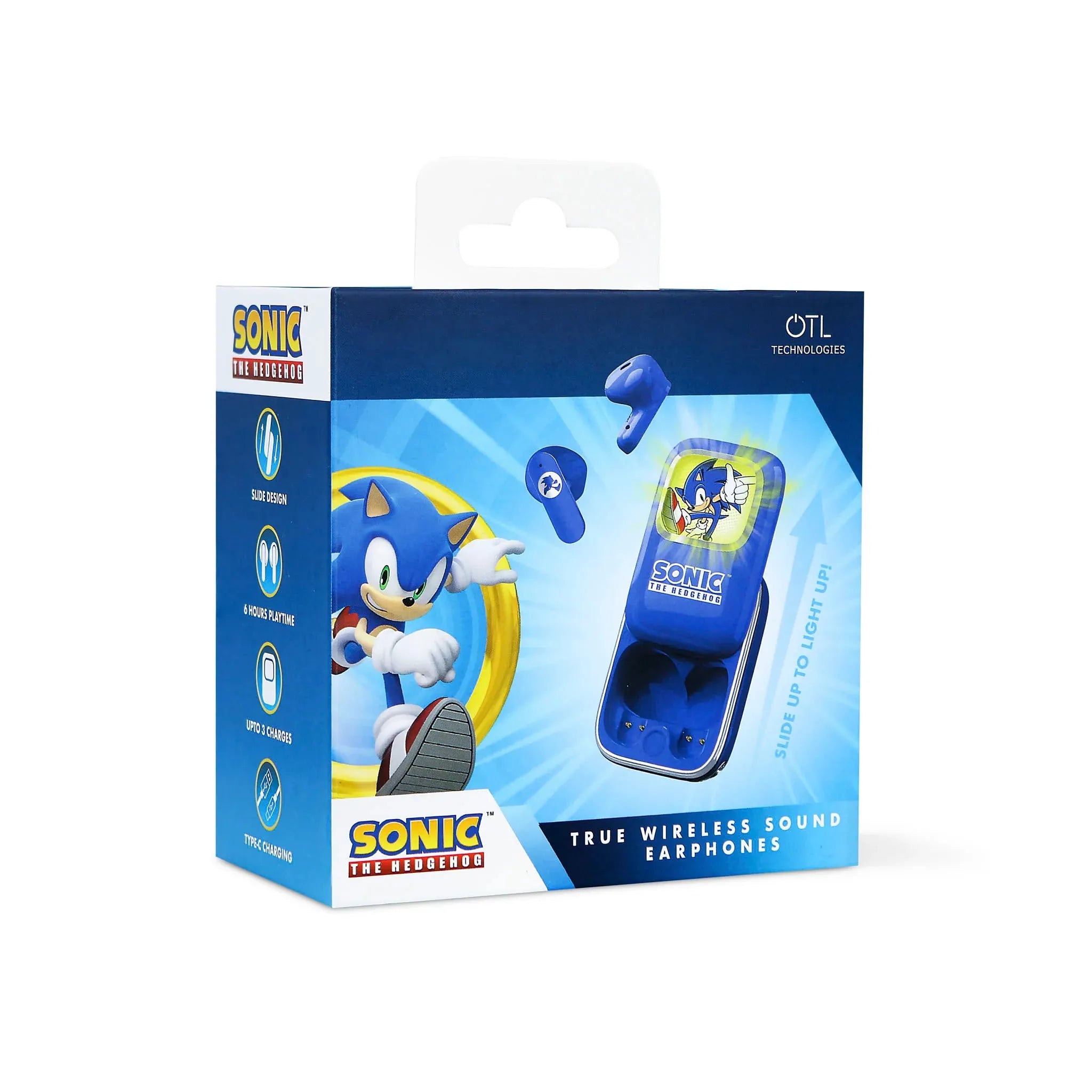 Sonic the Hedgehog Slide TWS Wireless Earphones - Earpods Blue - Ginga Toys