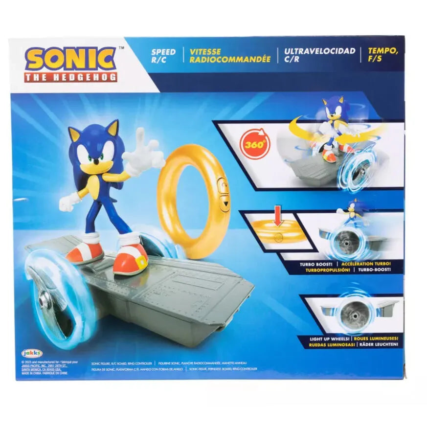 Sonic the Hedgehog Speed R/C radio controlled skateboard Toy - Ginga Toys