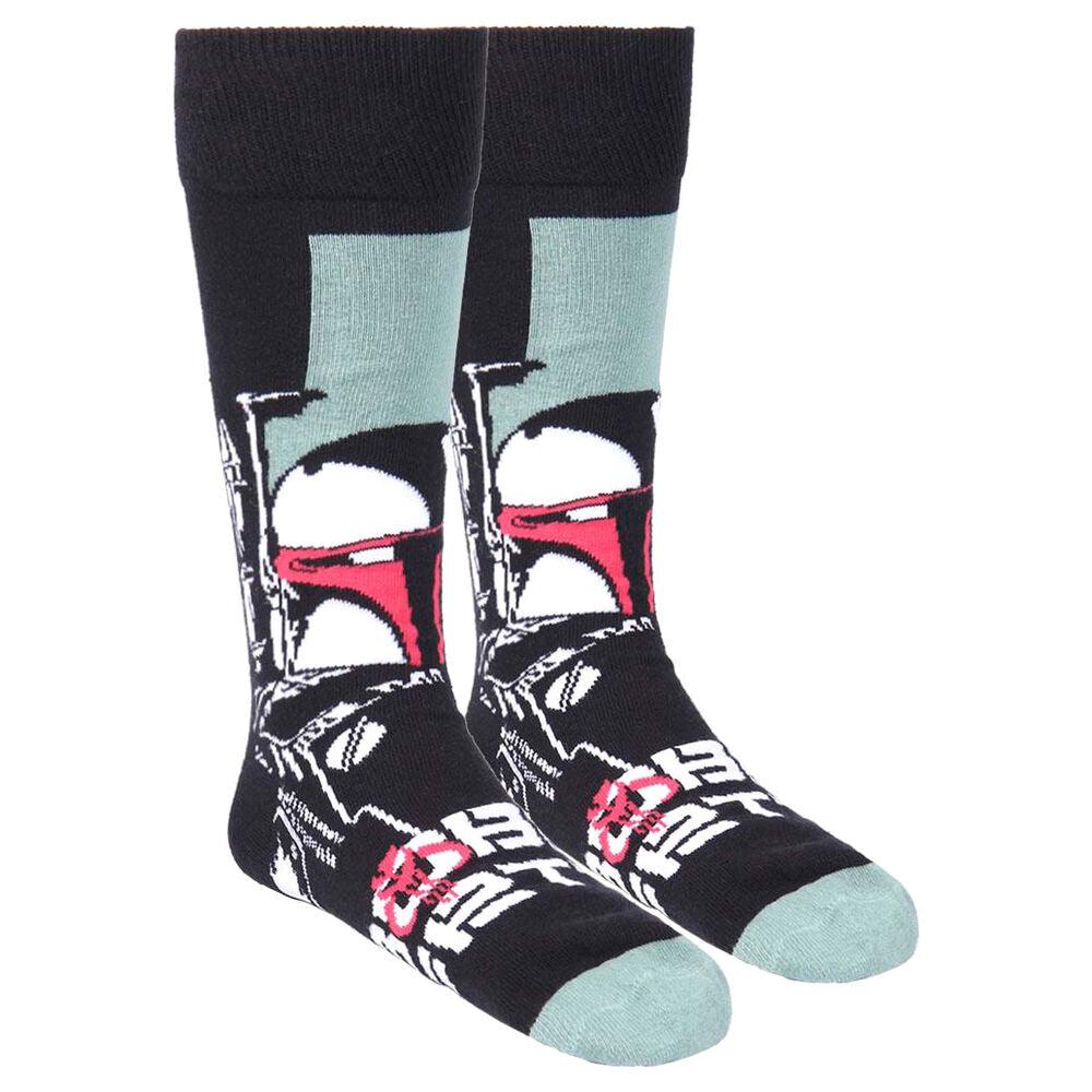 Star Wars - Boba Fett Adult Socks Pack 3 Pieces Gift Box - Cerda - Ginga Toys