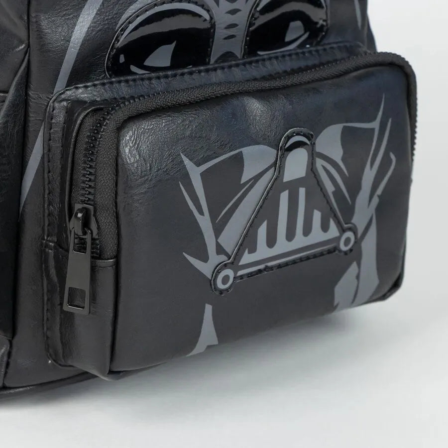 Star Wars Darth Vader Casual Black Leather Backpack - Ginga Toys