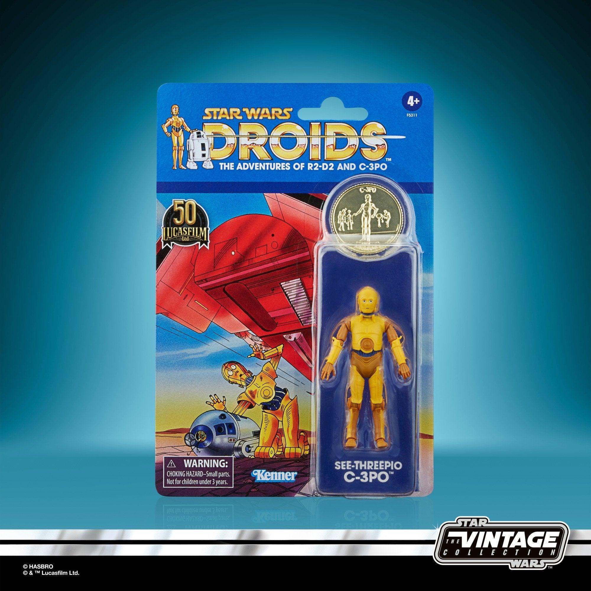 Star Wars Droids See-Threepio (C-3PO) Action Figure (The Vintage Collection) - Hasbro - Ginga Toys