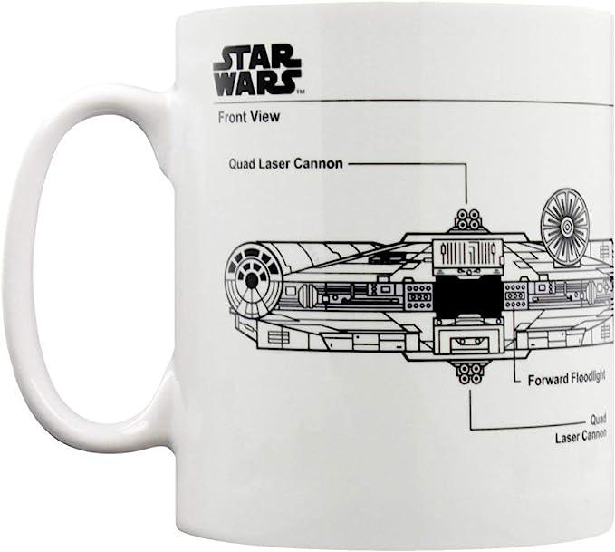 Star Wars Millennium Falcon Sketch Ceramic Mug 315ml - Pyramid International - Ginga Toys