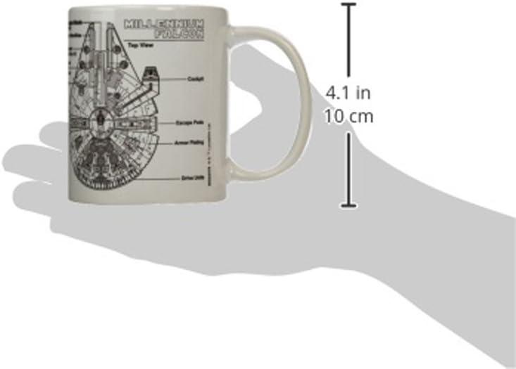 Star Wars Millennium Falcon Sketch Ceramic Mug 315ml - Pyramid International - Ginga Toys