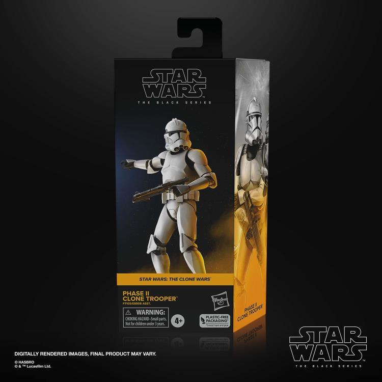 Star Wars: The Black Series 6" Phase II Clone Trooper (The Clone Wars) Action Figure - Hasbro - Ginga Toys