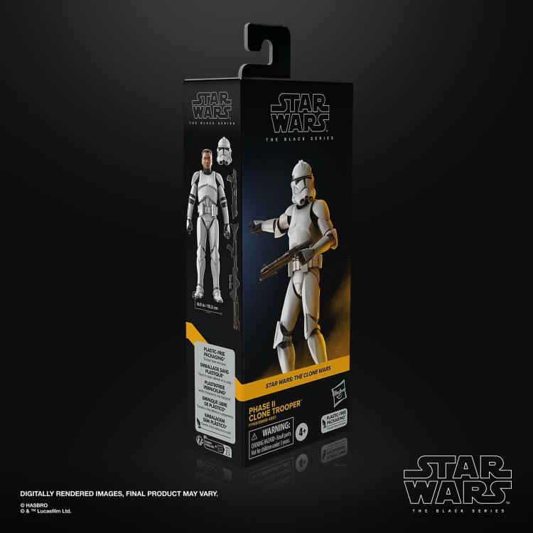 Star Wars: The Black Series 6" Phase II Clone Trooper (The Clone Wars) Action Figure - Hasbro - Ginga Toys