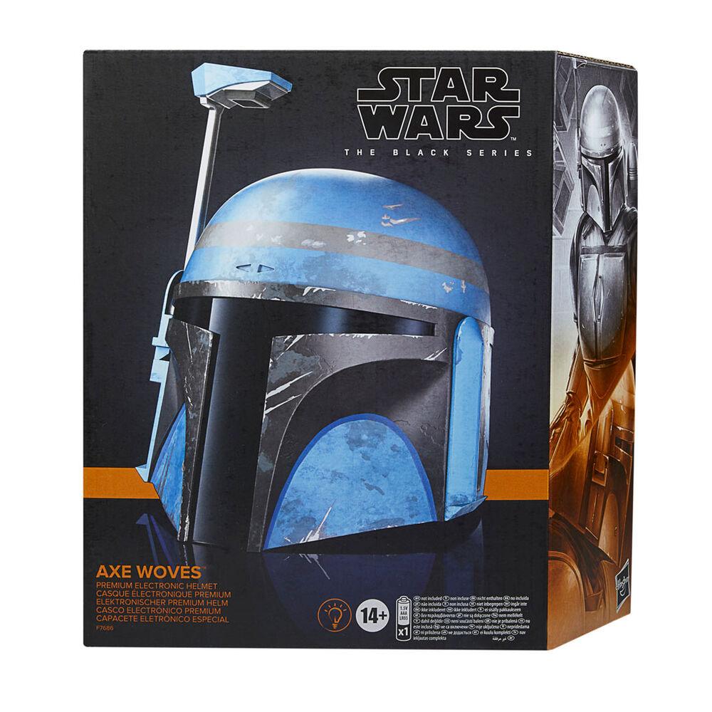 Star Wars The Black Series - The Mandalorian Axe Woves 1:1 Scale Wearable Electronic Helmet - Hasbro - Ginga Toys