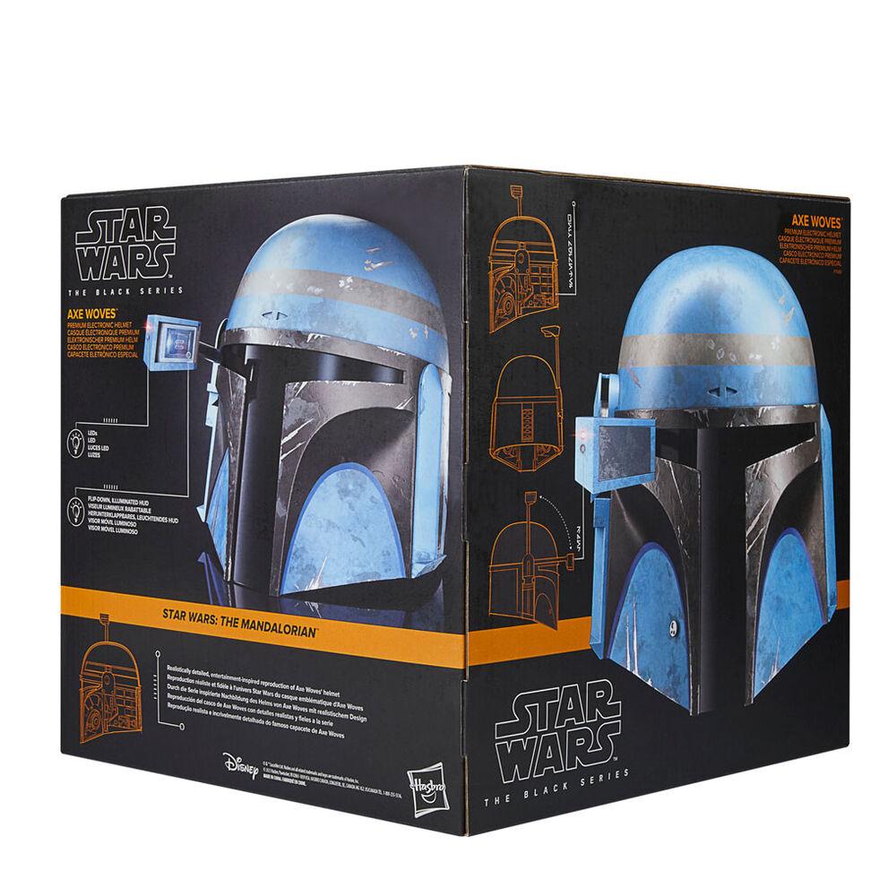 Star Wars The Black Series - The Mandalorian Axe Woves 1:1 Scale Wearable Electronic Helmet - Hasbro - Ginga Toys