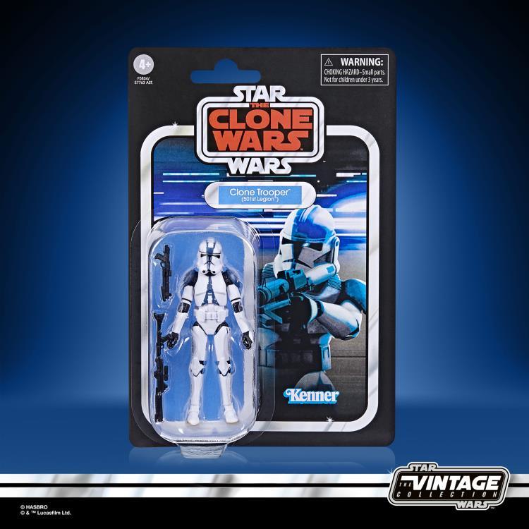 Star Wars The Clone Wars Clone Trooper (501st Legion) Action Figure (The Vintage Collection) - Hasbro - Ginga Toys