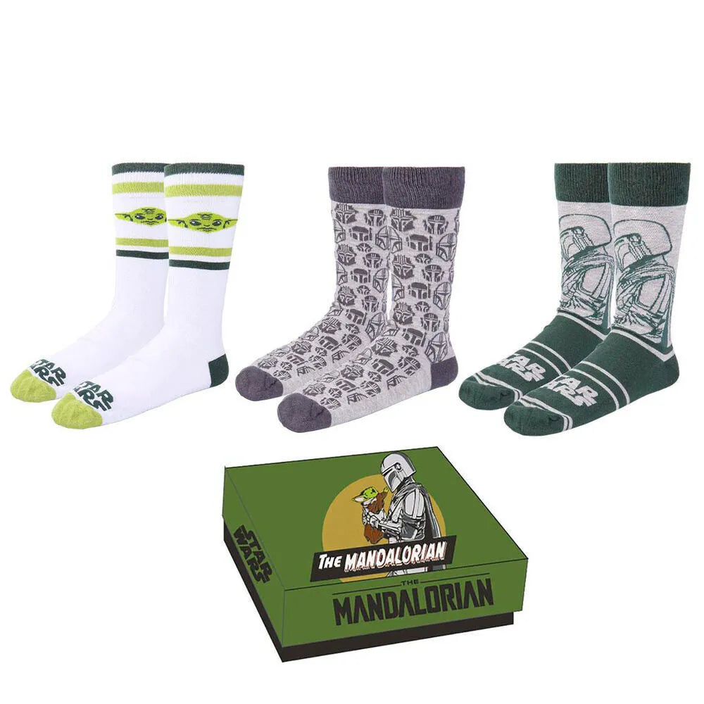 Star Wars - the Mandalorian Adult Socks Pack 3 Pieces Gift Box - Ginga Toys