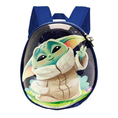 Star Wars The Mandalorian Greeting Zipper Kids School Eggy Mini backpack - Karactermania - Ginga Toys