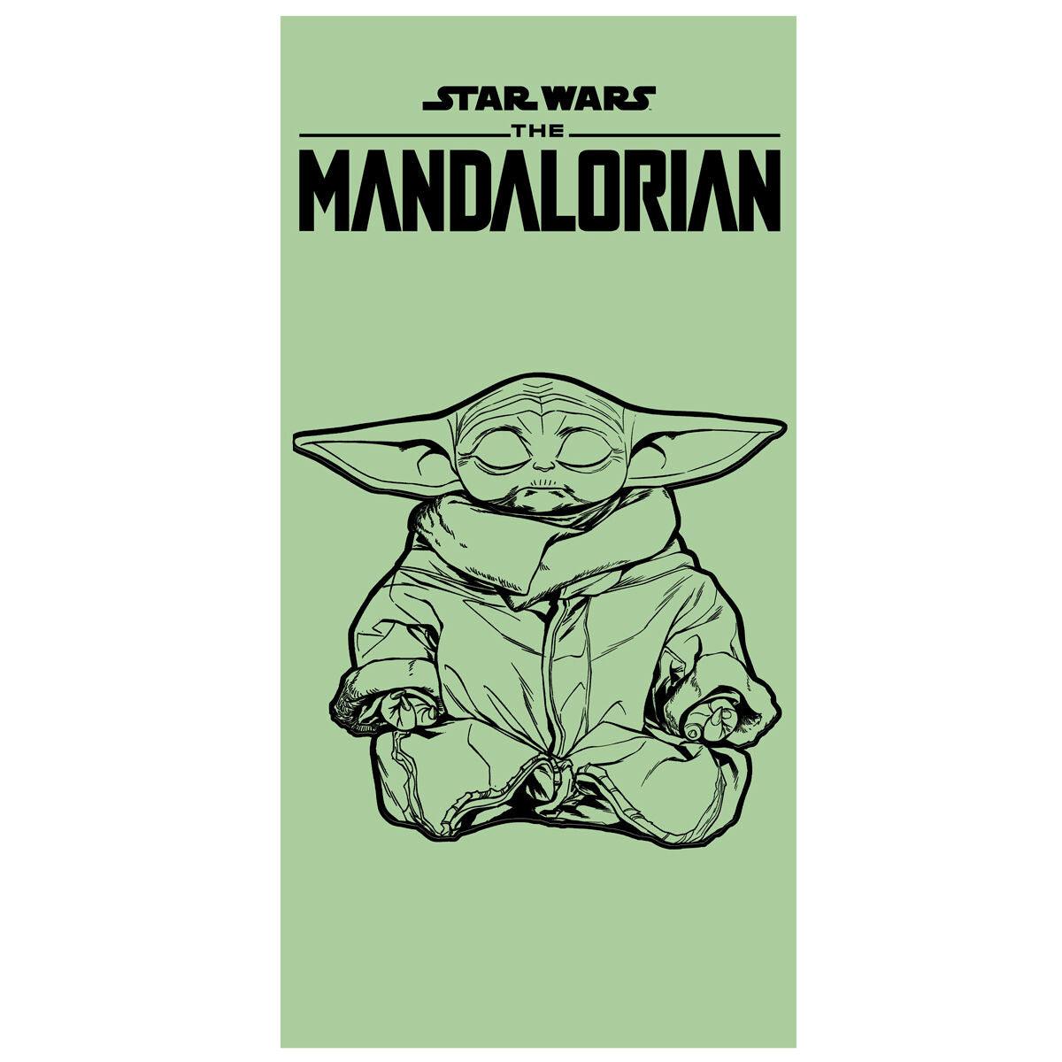 Star Wars The Mandalorian Yoda Towel Cotton 140x70cm - Ginga Toys