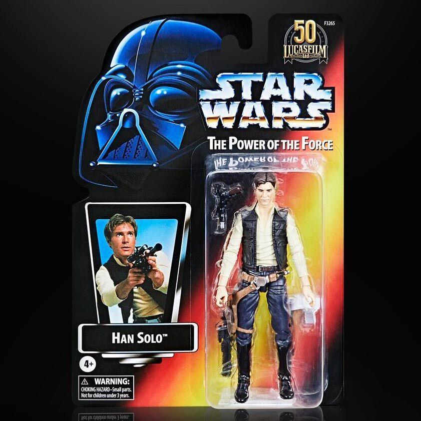 Star Wars The Power of the Force Han Solo Action Figure - 50th Anniversary (The Black Series) - Hasbro - Ginga Toys