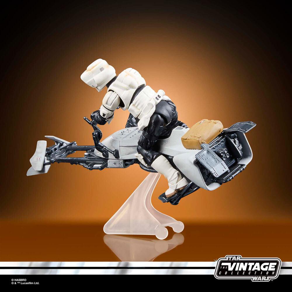 Star Wars: The Vintage Collection Speeder Bike with Scout Trooper & Grogu Action Figure - Hasbro - Ginga Toys