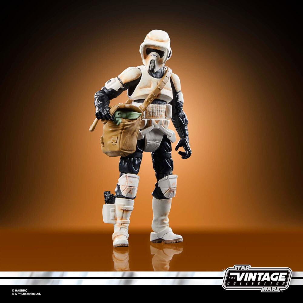 Star Wars: The Vintage Collection Speeder Bike with Scout Trooper & Grogu Action Figure - Hasbro - Ginga Toys