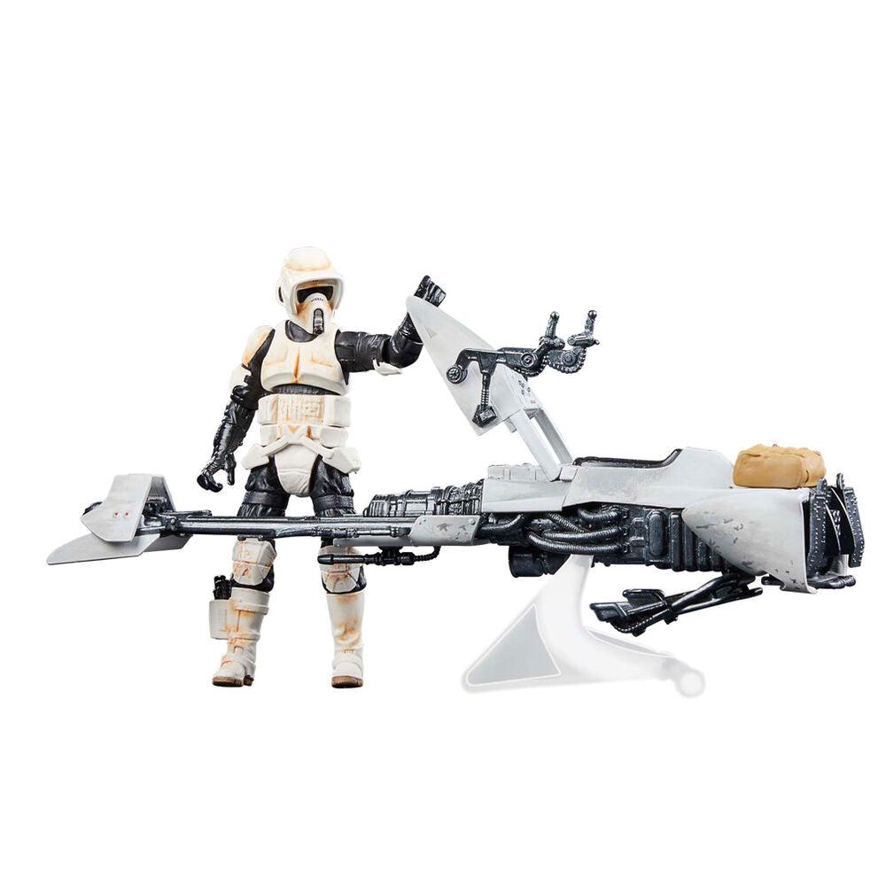 Star Wars: The Vintage Collection Speeder Bike with Scout Trooper & Grogu Action Figure - Hasbro - Ginga Toys