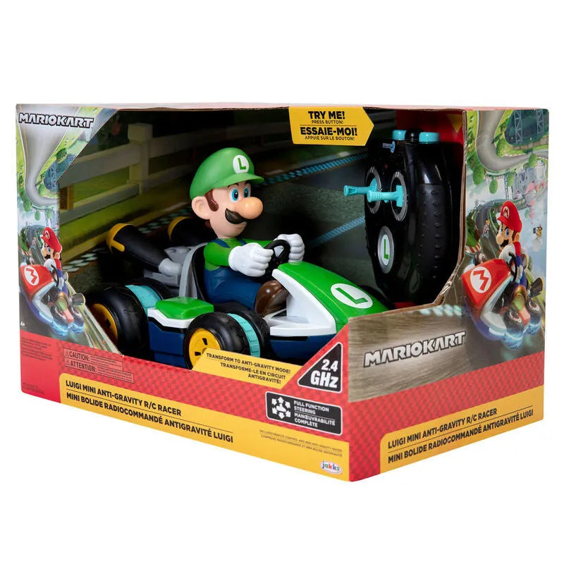 Super Mario Bros Mariokart 8" Luigi Mini R/C Anti-Gravity Racer Car Toy - Ginga Toys