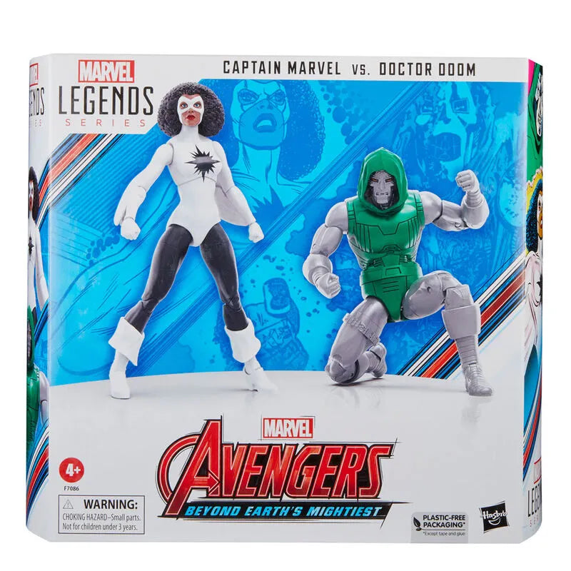 The Avengers 60th Anniversary Marvel Legends Captain Marvel vs. Doctor Doom Two-Pack - Ginga Toys