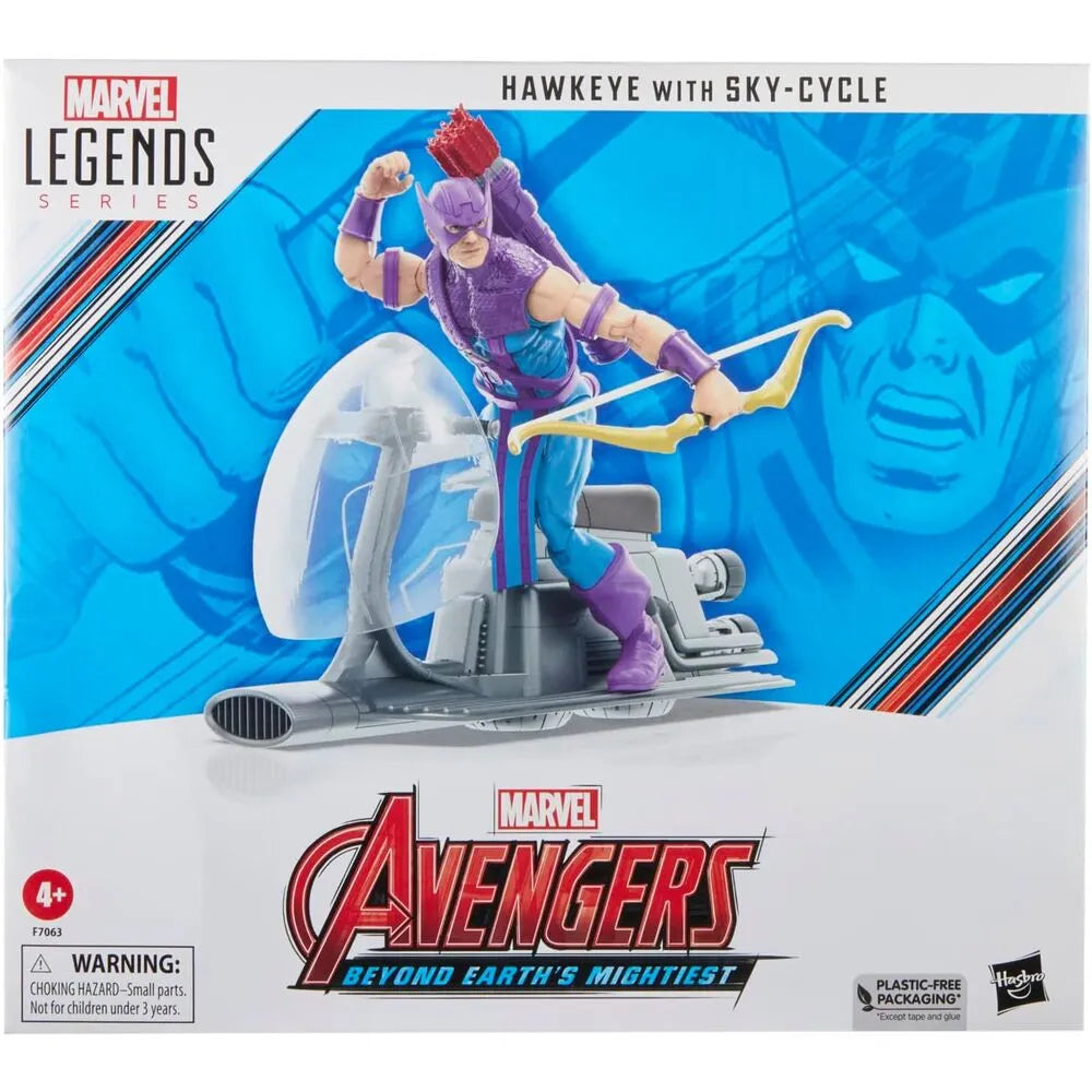 The Avengers 60th Anniversary Marvel Legends Hawkeye with Sky-Cycle - Ginga Toys