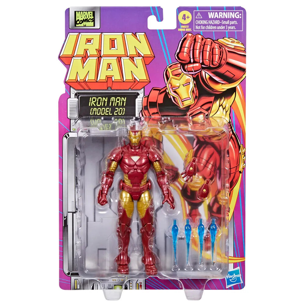 The Invincible Iron Man Marvel Legends Retro Collection Iron Man Figure (Model 20) - Ginga Toys