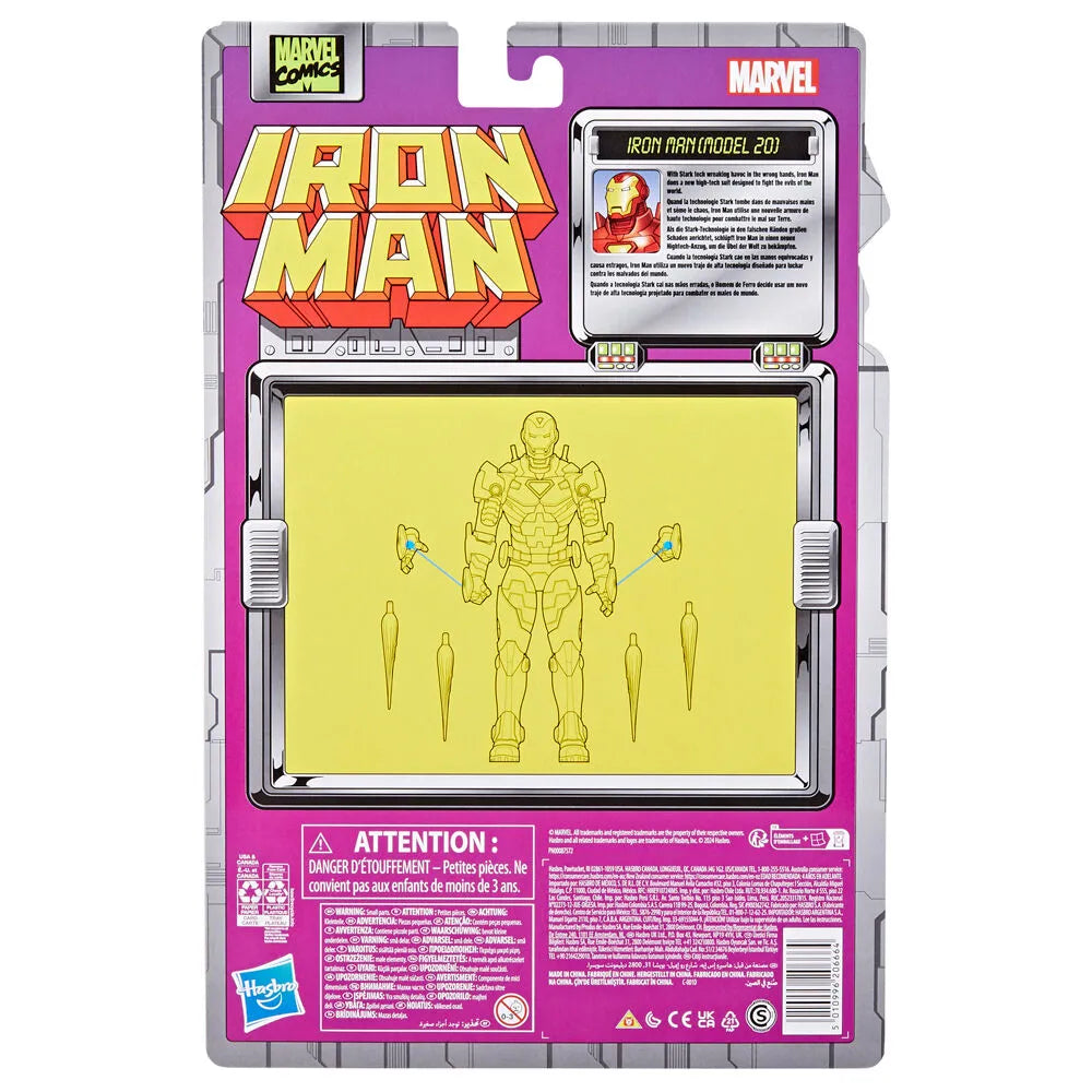 The Invincible Iron Man Marvel Legends Retro Collection Iron Man Figure (Model 20) - Ginga Toys