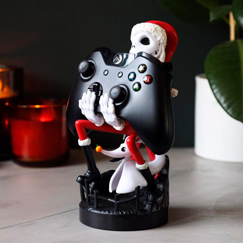 The Nightmare Before Christmas: Jack Skellington In Santa Suit Cable Guys Original Controller and Phone Holder - Exquisite Gaming - Ginga Toys