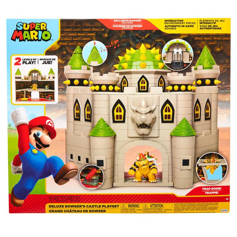 The Super Mario Bros. Deluxe Bowser Castle Playset Toy - Jakks Pacific - Ginga Toys