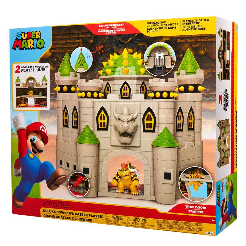 The Super Mario Bros. Deluxe Bowser Castle Playset Toy - Jakks Pacific - Ginga Toys