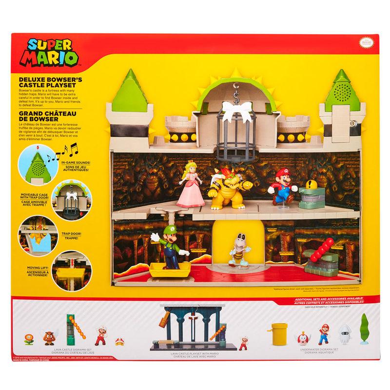 The Super Mario Bros. Deluxe Bowser Castle Playset Toy - Jakks Pacific - Ginga Toys