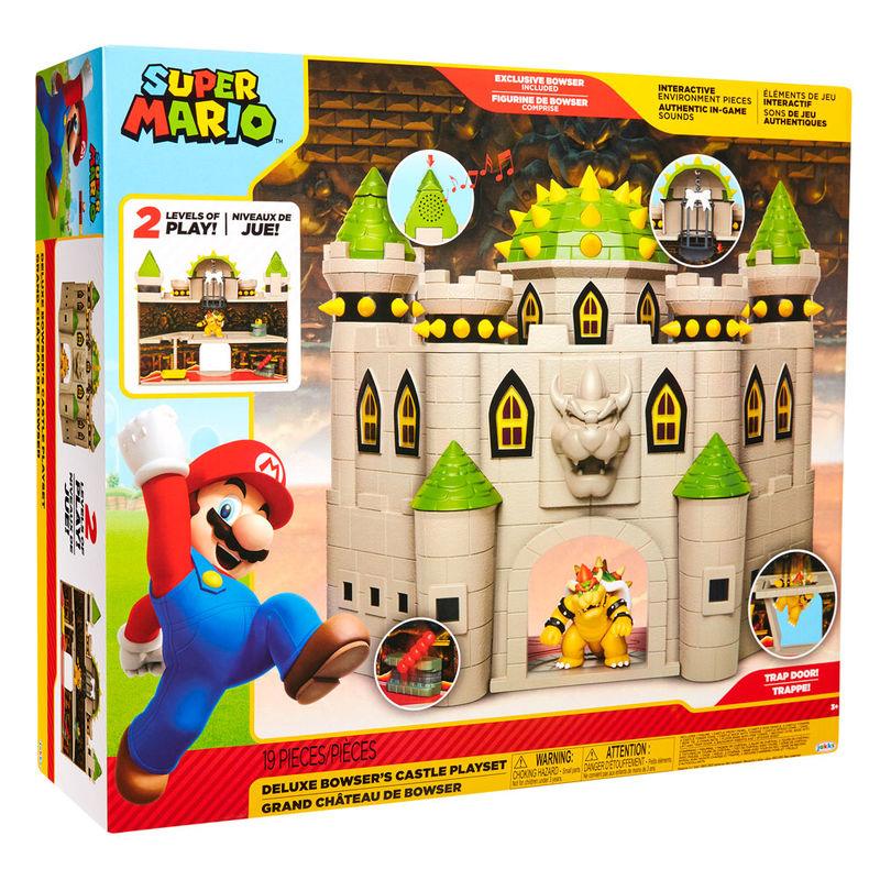 The Super Mario Bros. Deluxe Bowser Castle Playset Toy - Jakks Pacific - Ginga Toys