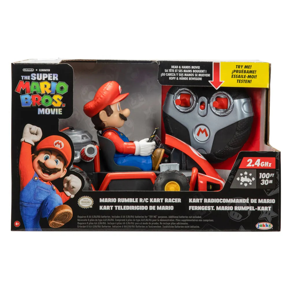 The Super Mario Bros (Movie) Mario Rumble R/C Kart Racer Toy - Ginga Toys