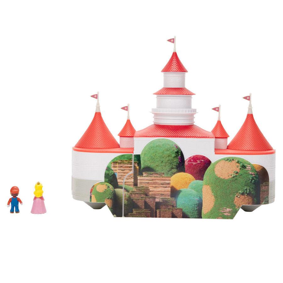 The Super Mario Bros. Movie Mini World Mushroom Kingdom Castle Deluxe Playset - Jakks Pacific - Ginga Toys