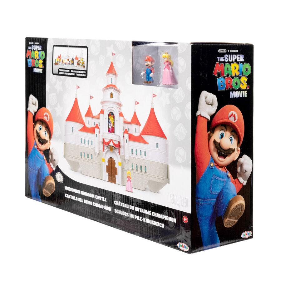 The Super Mario Bros. Movie Mini World Mushroom Kingdom Castle Deluxe Playset - Jakks Pacific - Ginga Toys