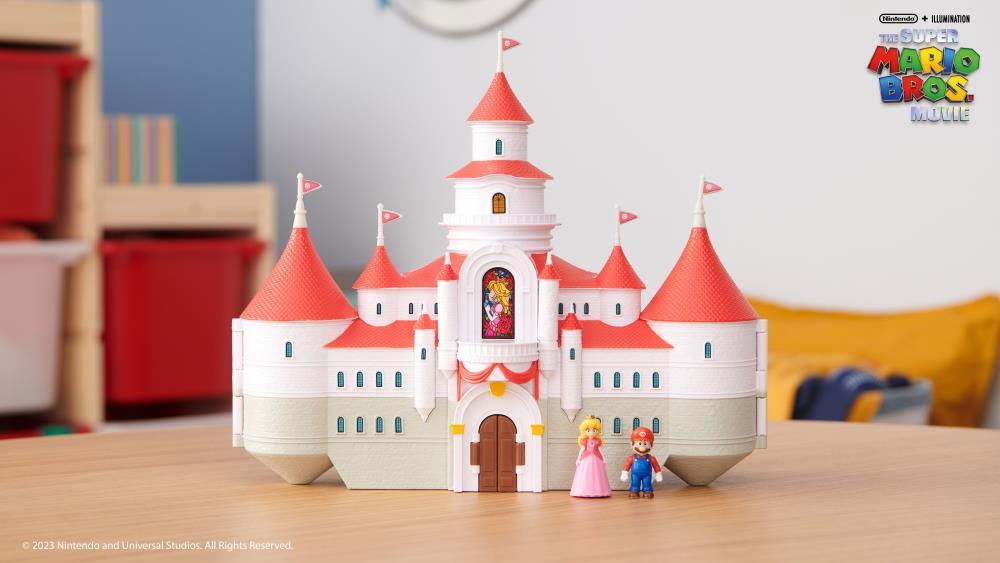 The Super Mario Bros. Movie Mini World Mushroom Kingdom Castle Deluxe Playset - Jakks Pacific - Ginga Toys