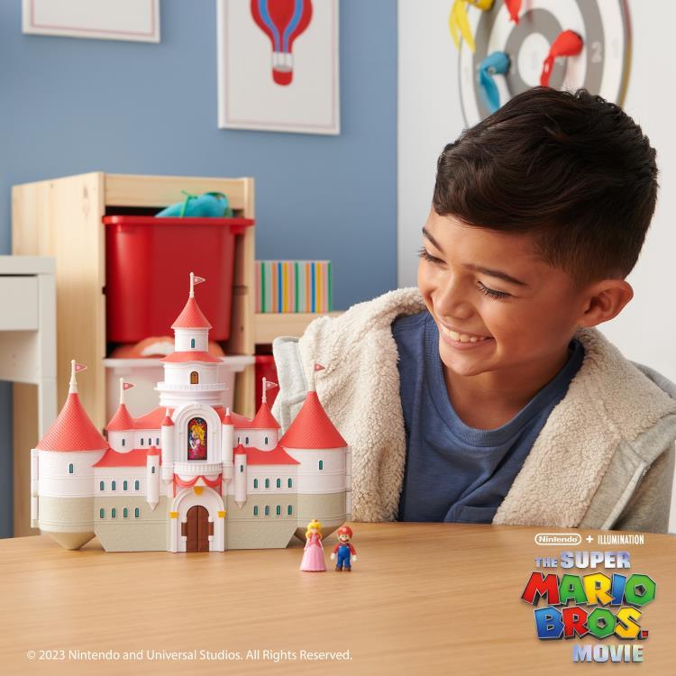 The Super Mario Bros. Movie Mini World Mushroom Kingdom Castle Deluxe Playset - Jakks Pacific - Ginga Toys