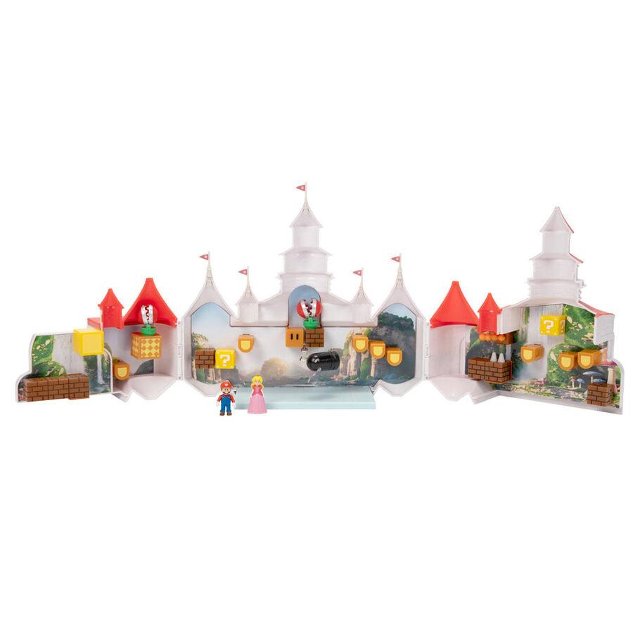 The Super Mario Bros. Movie Mini World Mushroom Kingdom Castle Deluxe Playset - Jakks Pacific - Ginga Toys