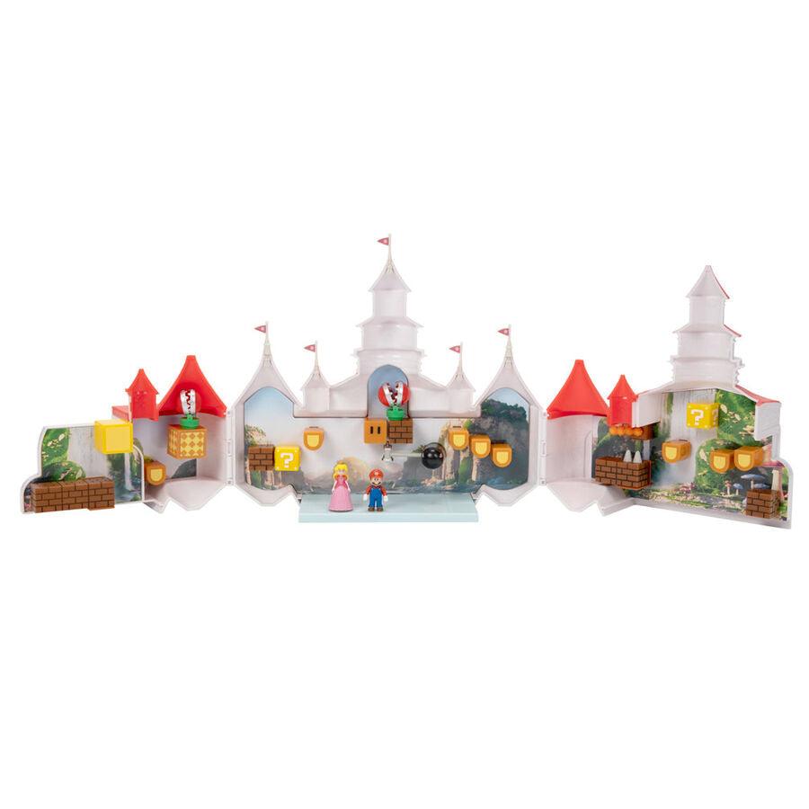 The Super Mario Bros. Movie Mini World Mushroom Kingdom Castle Deluxe Playset - Jakks Pacific - Ginga Toys