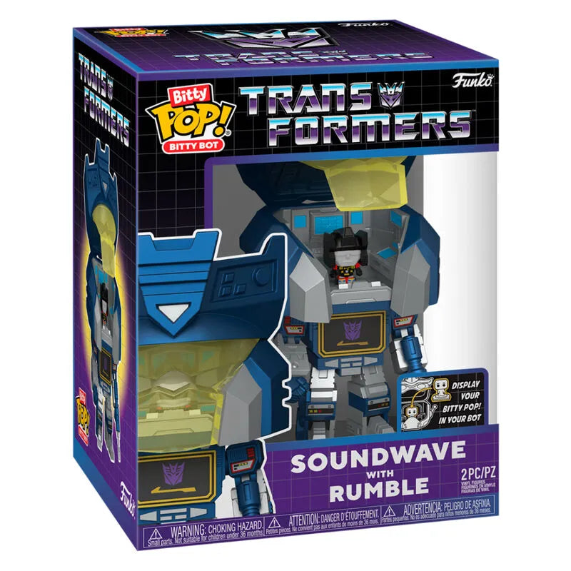 Transformers Bitty Pop! Bitty Bot Soundwave with Rumble - Ginga Toys